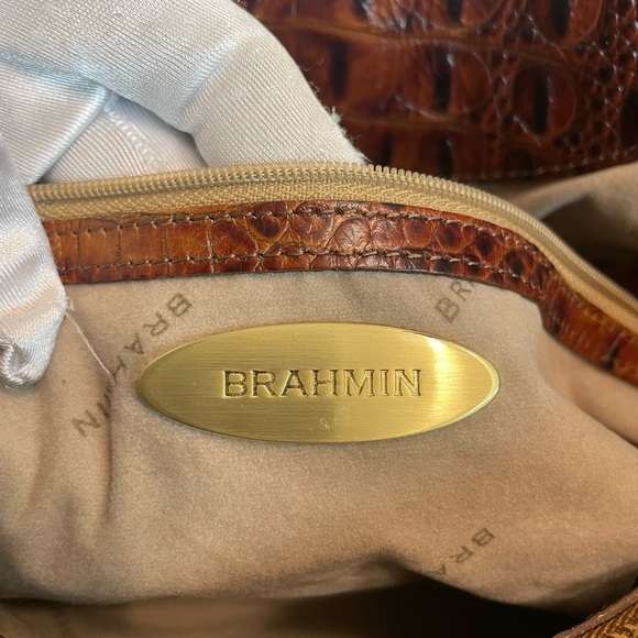 Brahmin Dagny Pecan croc-embossed leather handbag - Picture 14 of 16